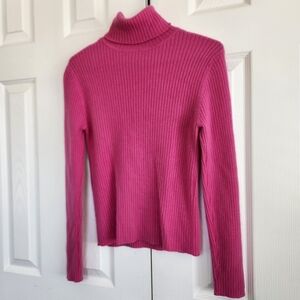 Women's Pink Turtleneck Sweater